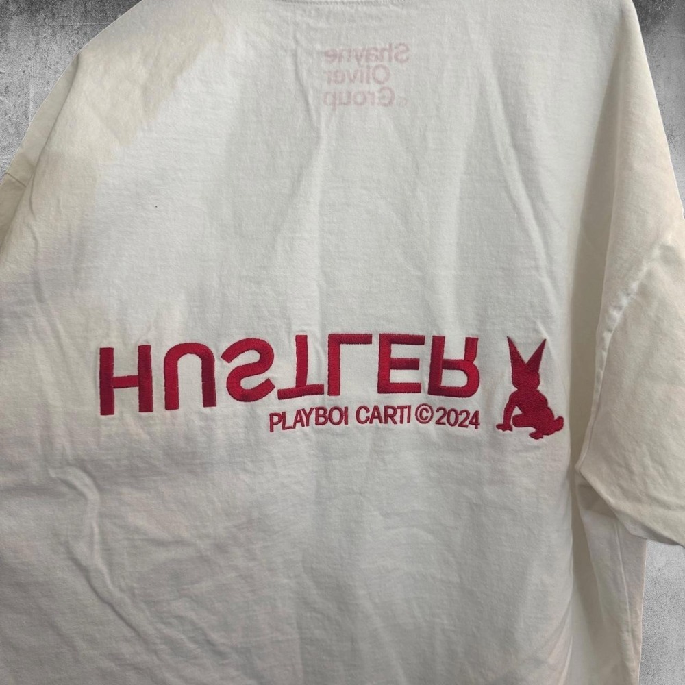 Playboi Carti x Shayne Oliver Group Hustle Merch Tee with playboy graphic Size L - Picture 5 of 7